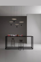 Pendant Light Metal and Acrylic Fixture | Integrated LED with Adjustable Cable | Sloped Ceiling Compatible Modern Indoor Design