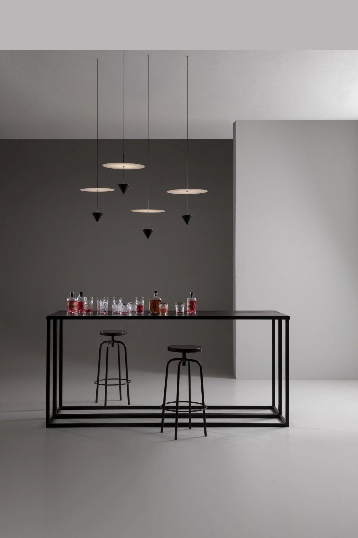 Pendant Light Metal and Acrylic Fixture | Integrated LED with Adjustable Cable | Sloped Ceiling Compatible Modern Indoor Design