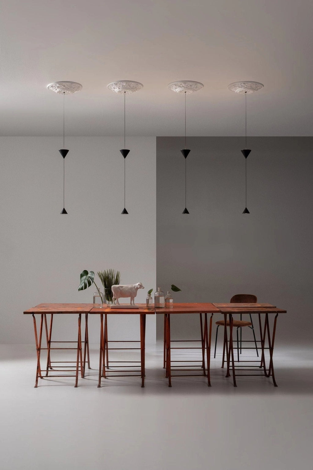 Pendant Light Metal and Acrylic Fixture | Integrated LED with Adjustable Cable | Sloped Ceiling Compatible Modern Indoor Design