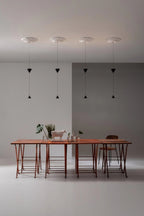 Pendant Light Metal and Acrylic Fixture | Integrated LED with Adjustable Cable | Sloped Ceiling Compatible Modern Indoor Design