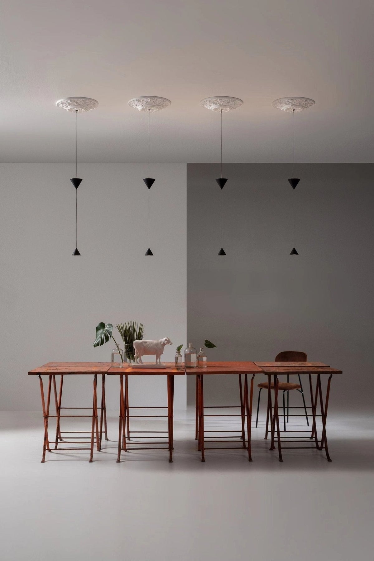 Pendant Light Metal and Acrylic Fixture | Integrated LED with Adjustable Cable | Sloped Ceiling Compatible Modern Indoor Design