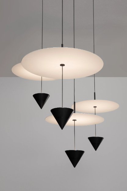 Pendant Light Metal and Acrylic Fixture | Integrated LED with Adjustable Cable | Sloped Ceiling Compatible Modern Indoor Design