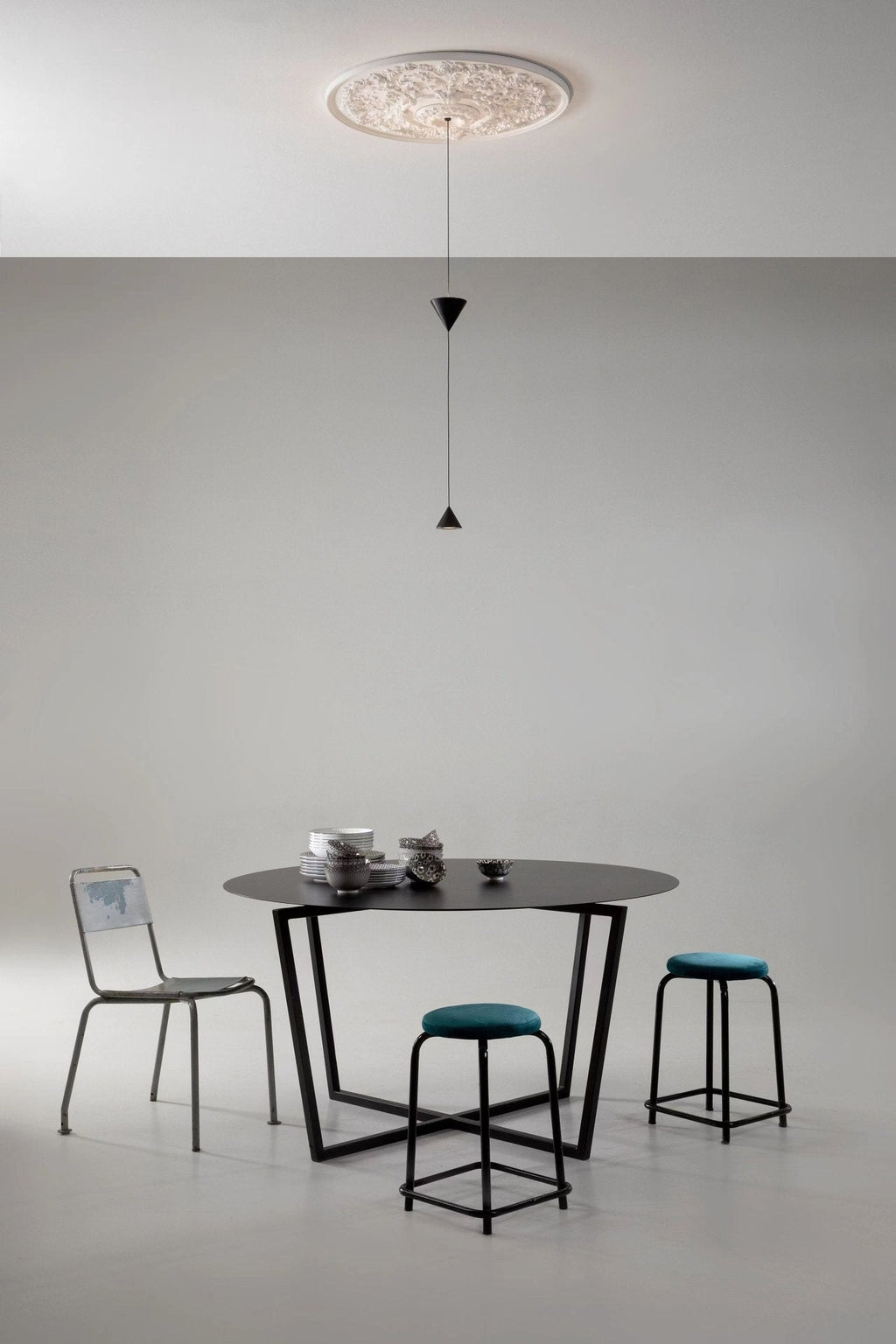 Pendant Light Metal and Acrylic Fixture | Integrated LED with Adjustable Cable | Sloped Ceiling Compatible Modern Indoor Design