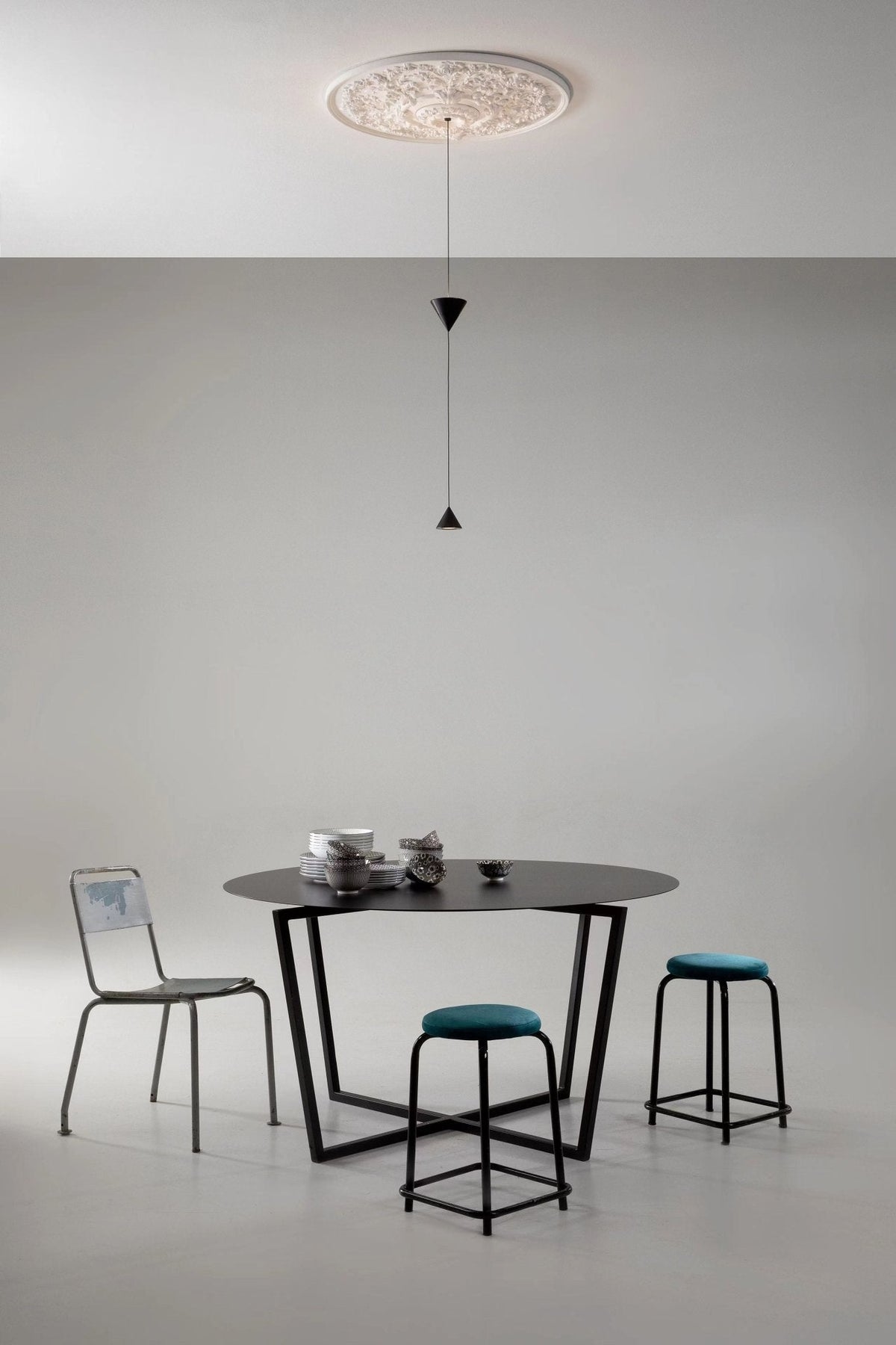 Pendant Light Metal and Acrylic Fixture | Integrated LED with Adjustable Cable | Sloped Ceiling Compatible Modern Indoor Design