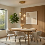 Crystal Glass Pendant Light Metal Wired Suspension | Luminous Clarity Design | Ambient Illumination for Interior Spaces