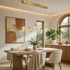 Crystal Glass Pendant Light Metal Wired Suspension | Luminous Clarity Design | Ambient Illumination for Interior Spaces