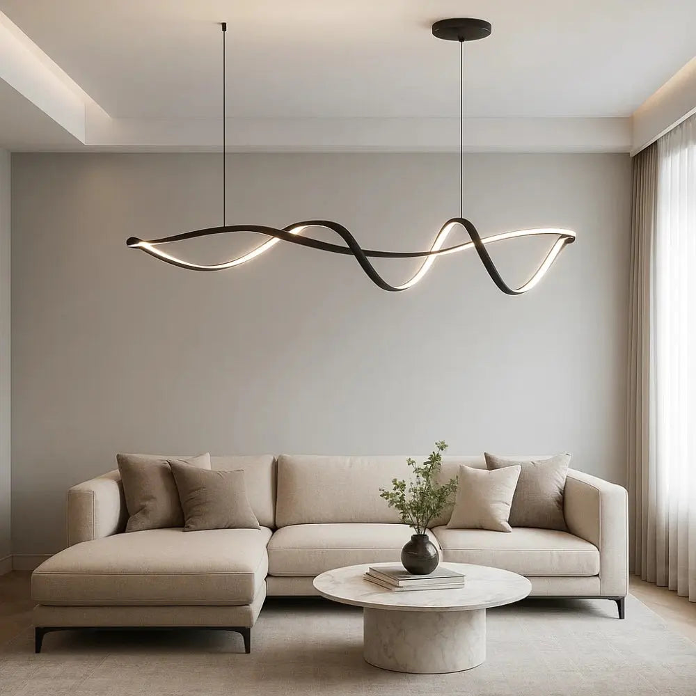 LED Pendant Light Acrylic and Aluminium | Contemporary Minimalist Style | Energy Efficient Balanced Home Illumination