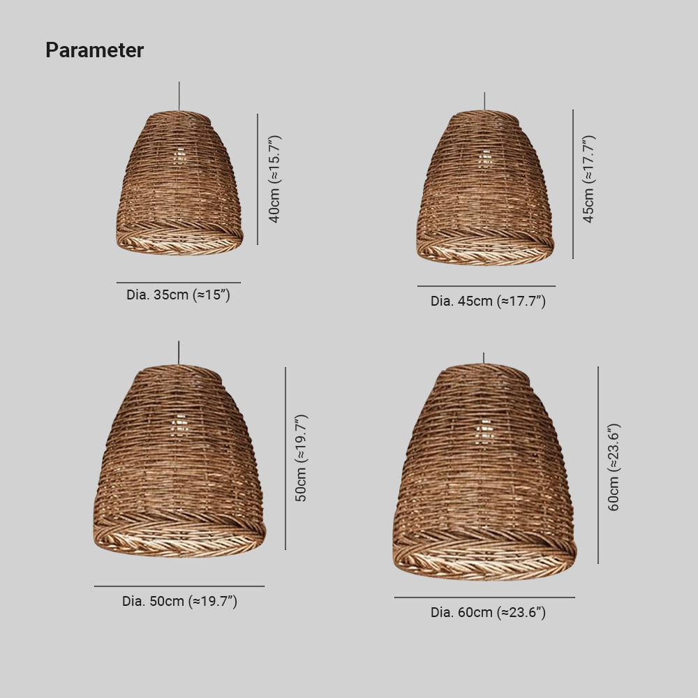 Ritta Suspension LED Vintage Rotin Salon/Chambre à Coucher - Neutralighting