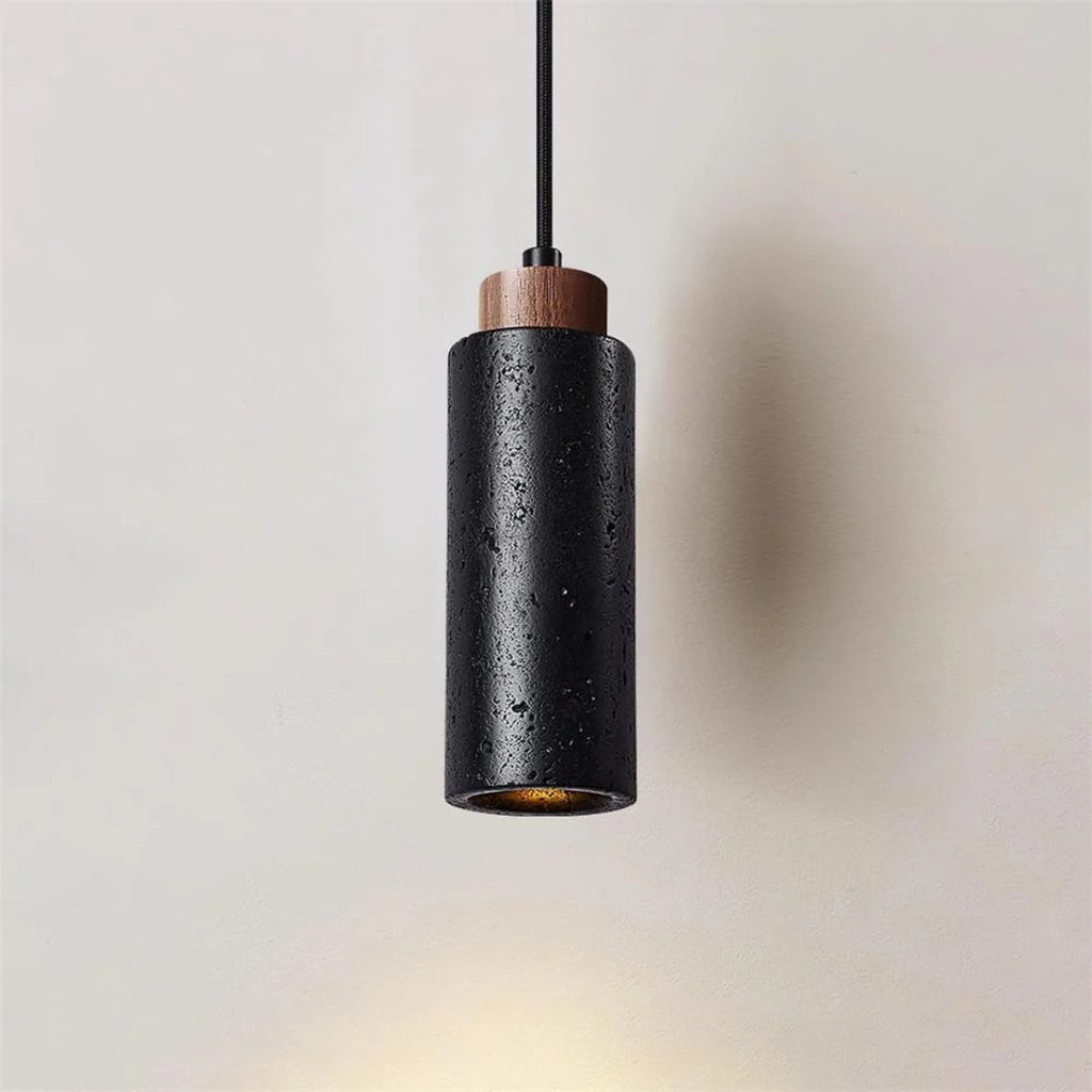 Travertine Cylinder Pendant Light