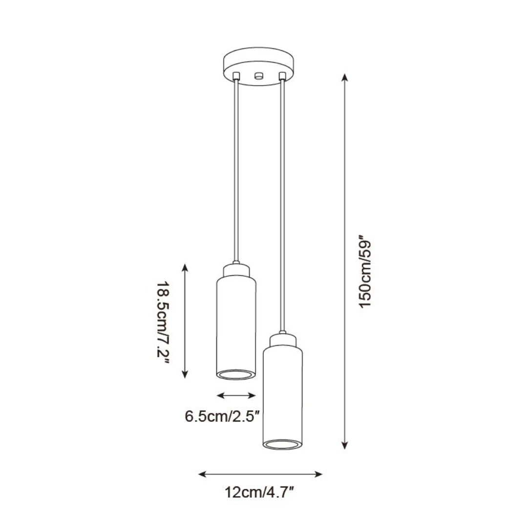 Travertine Cylinder Pendant Light