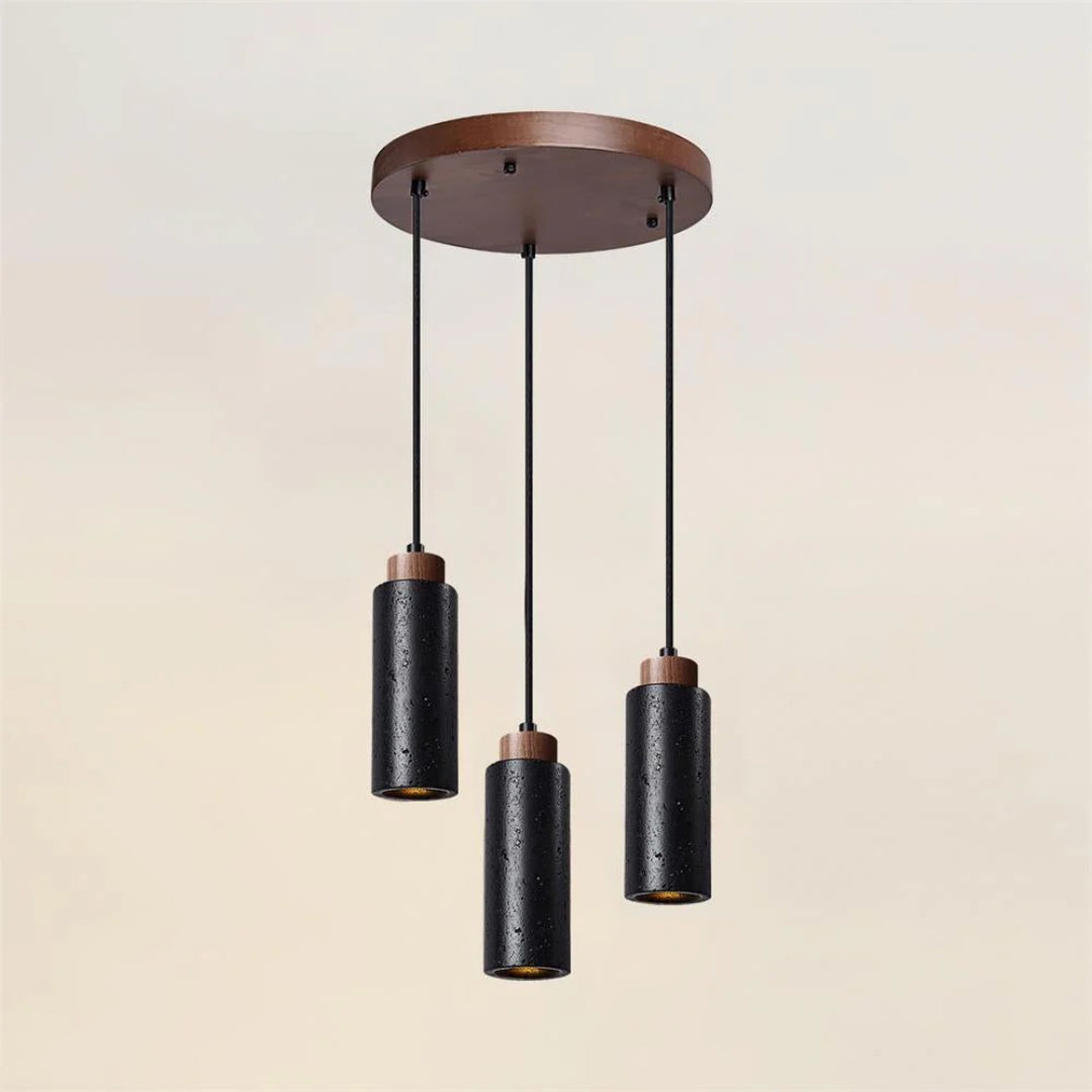 Travertine Cylinder Pendant Light