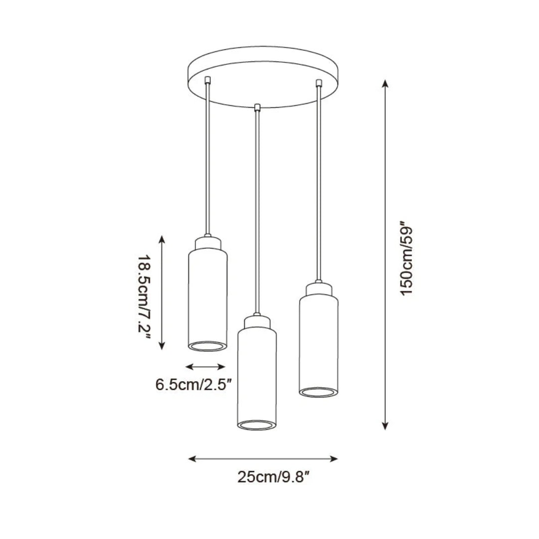 Travertine Cylinder Pendant Light