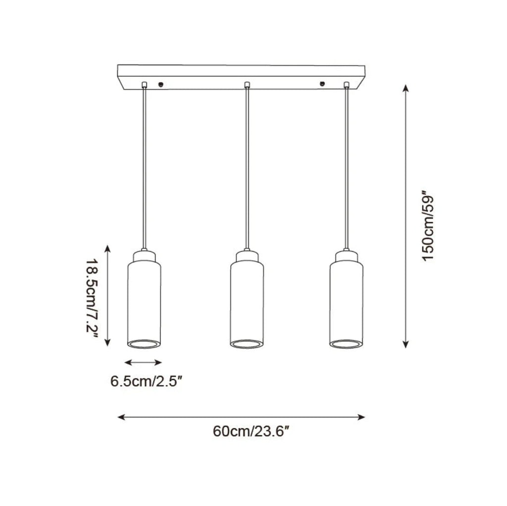 Travertine Cylinder Pendant Light