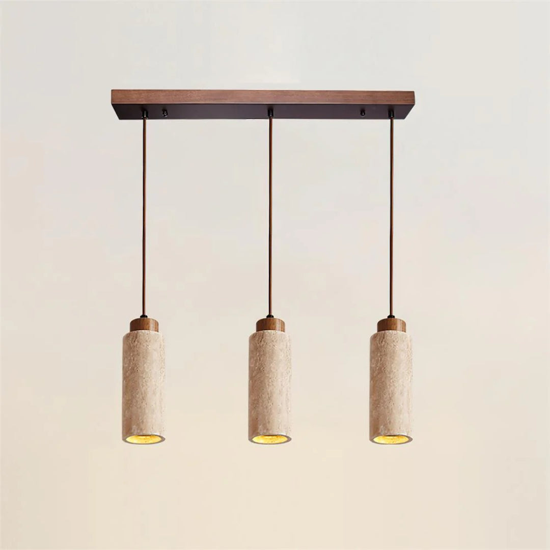 Travertine Cylinder Pendant Light