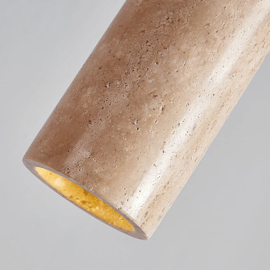 Travertine Cylinder Pendant Light