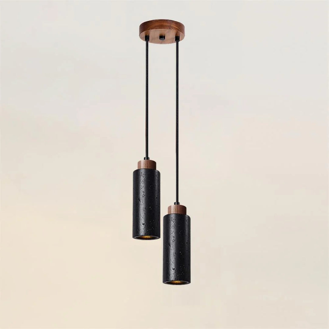 Travertine Cylinder Pendant Light