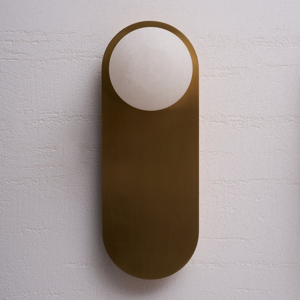 Alabaster Wall Lamp Hand-Cut Spanish Stone | G9 or Integrated LED | Unique Natural Grain Interior Sconce Lighting