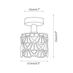 Mosaic Glass Brass Ceiling Light