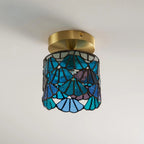 Mosaic Glass Brass Ceiling Light