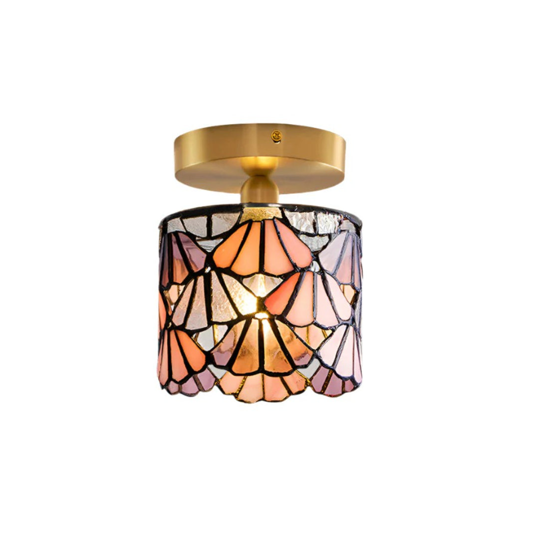 Mosaic Glass Brass Ceiling Light