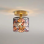 Mosaic Glass Brass Ceiling Light