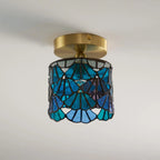 Mosaic Glass Brass Ceiling Light