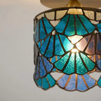 Mosaic Glass Brass Ceiling Light