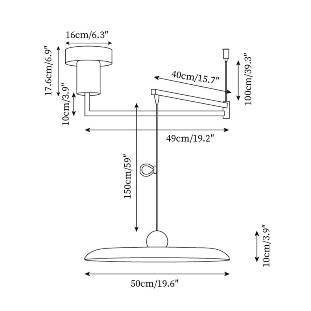 Adjustable Metal Pendant Light