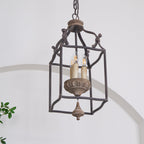 Lirexon Traditionnel Volière Sculpté à la Main Bois Lustre-Cielum