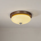 Flush Mount Ceiling Light Glass Metal Integrated LED | Three Color Temperatures | 36W Hardwired Indoor Lighting Fixture