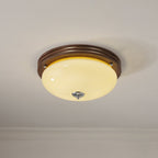 Flush Mount Ceiling Light Glass Metal Integrated LED | Three Color Temperatures | 36W Hardwired Indoor Lighting Fixture