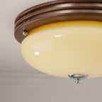 Flush Mount Ceiling Light Glass Metal Integrated LED | Three Color Temperatures | 36W Hardwired Indoor Lighting Fixture
