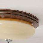 Flush Mount Ceiling Light Glass Metal Integrated LED | Three Color Temperatures | 36W Hardwired Indoor Lighting Fixture