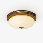Flush Mount Ceiling Light Glass Metal Integrated LED | Three Color Temperatures | 36W Hardwired Indoor Lighting Fixture