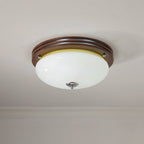 Flush Mount Ceiling Light Glass Metal Integrated LED | Three Color Temperatures | 36W Hardwired Indoor Lighting Fixture