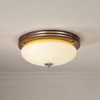 Flush Mount Ceiling Light Glass Metal Integrated LED | Three Color Temperatures | 36W Hardwired Indoor Lighting Fixture