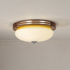 Flush Mount Ceiling Light Glass Metal Integrated LED | Three Color Temperatures | 36W Hardwired Indoor Lighting Fixture