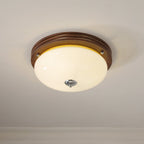 Flush Mount Ceiling Light Glass Metal Integrated LED | Three Color Temperatures | 36W Hardwired Indoor Lighting Fixture