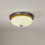 Flush Mount Ceiling Light Glass Metal Integrated LED | Three Color Temperatures | 36W Hardwired Indoor Lighting Fixture