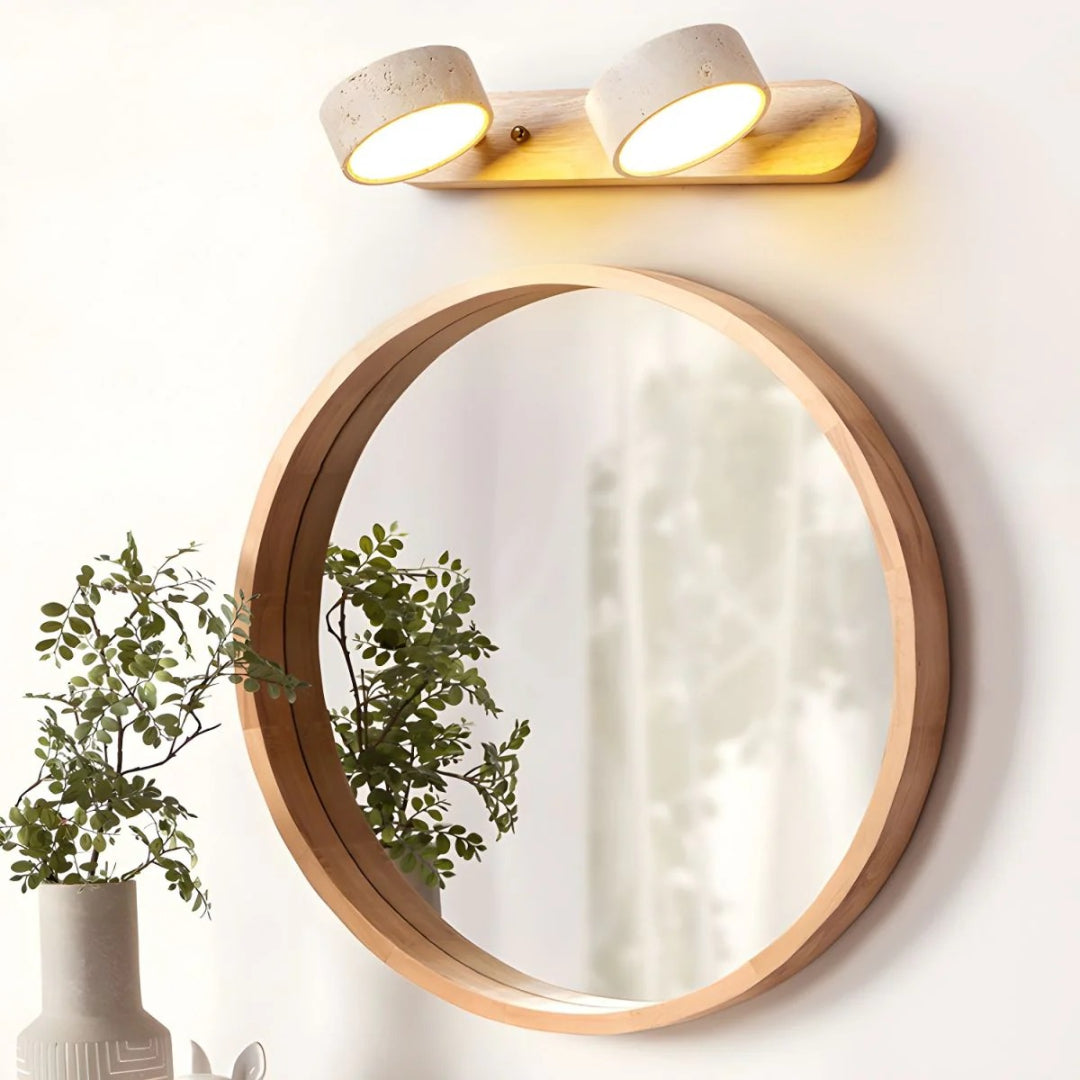 Minimalist Travertine Double Wall Light