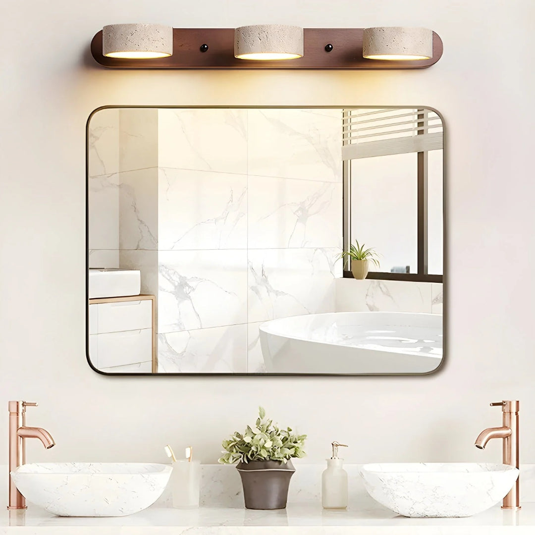 Minimalist Travertine Double Wall Light