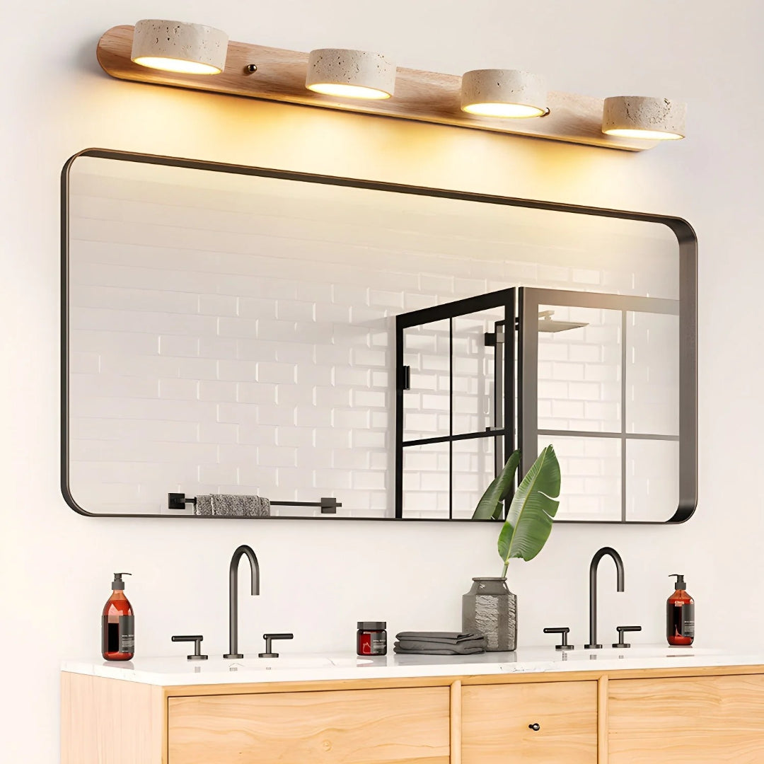Minimalist Travertine Double Wall Light