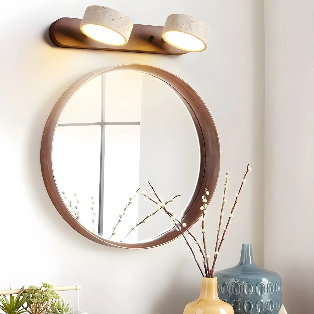 Minimalist Travertine Double Wall Light