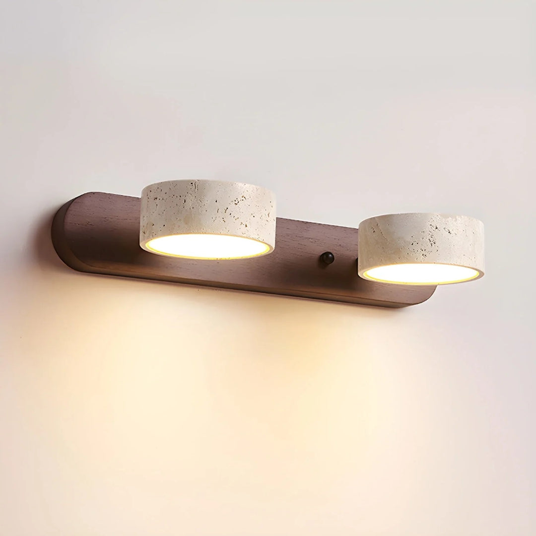 Minimalist Travertine Double Wall Light