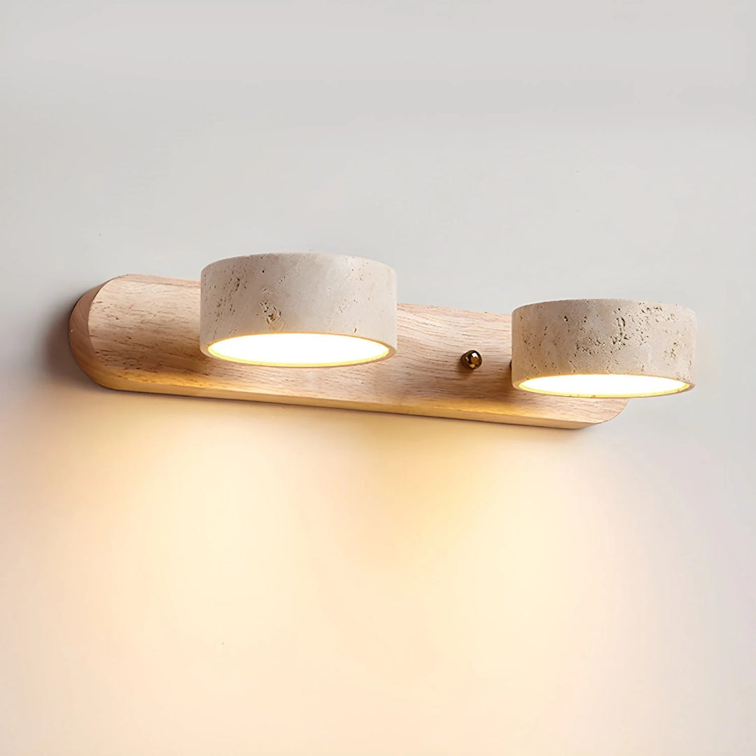 Minimalist Travertine Double Wall Light