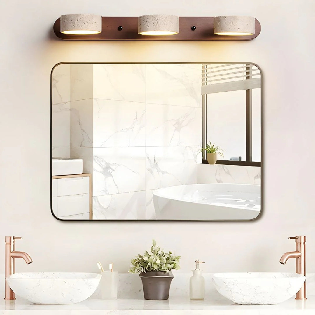 Minimalist Travertine Double Wall Light