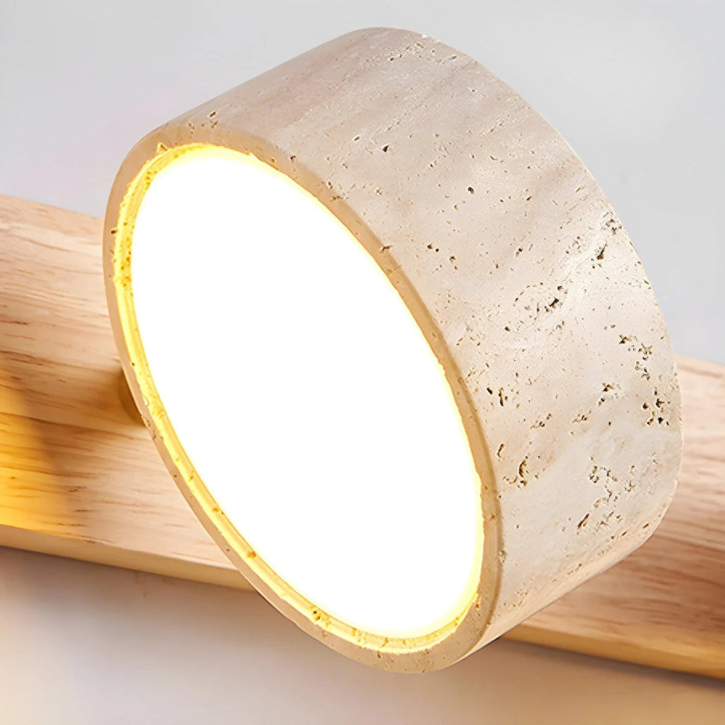 Minimalist Travertine Double Wall Light