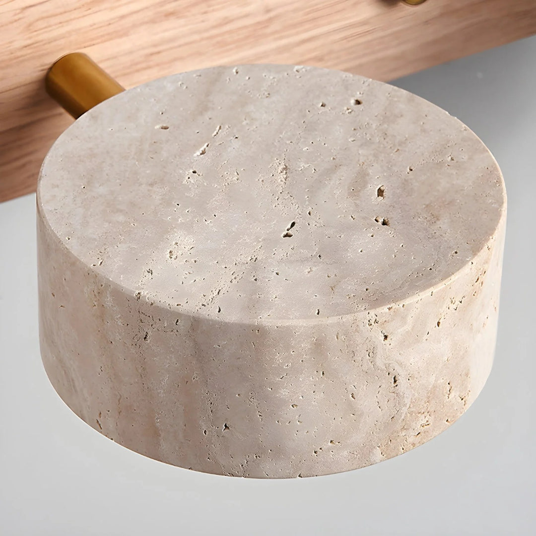 Minimalist Travertine Double Wall Light