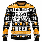 Men's Jingle Beers Christmas Sweater – Funny 3D Printed Unisex Holiday Pullover