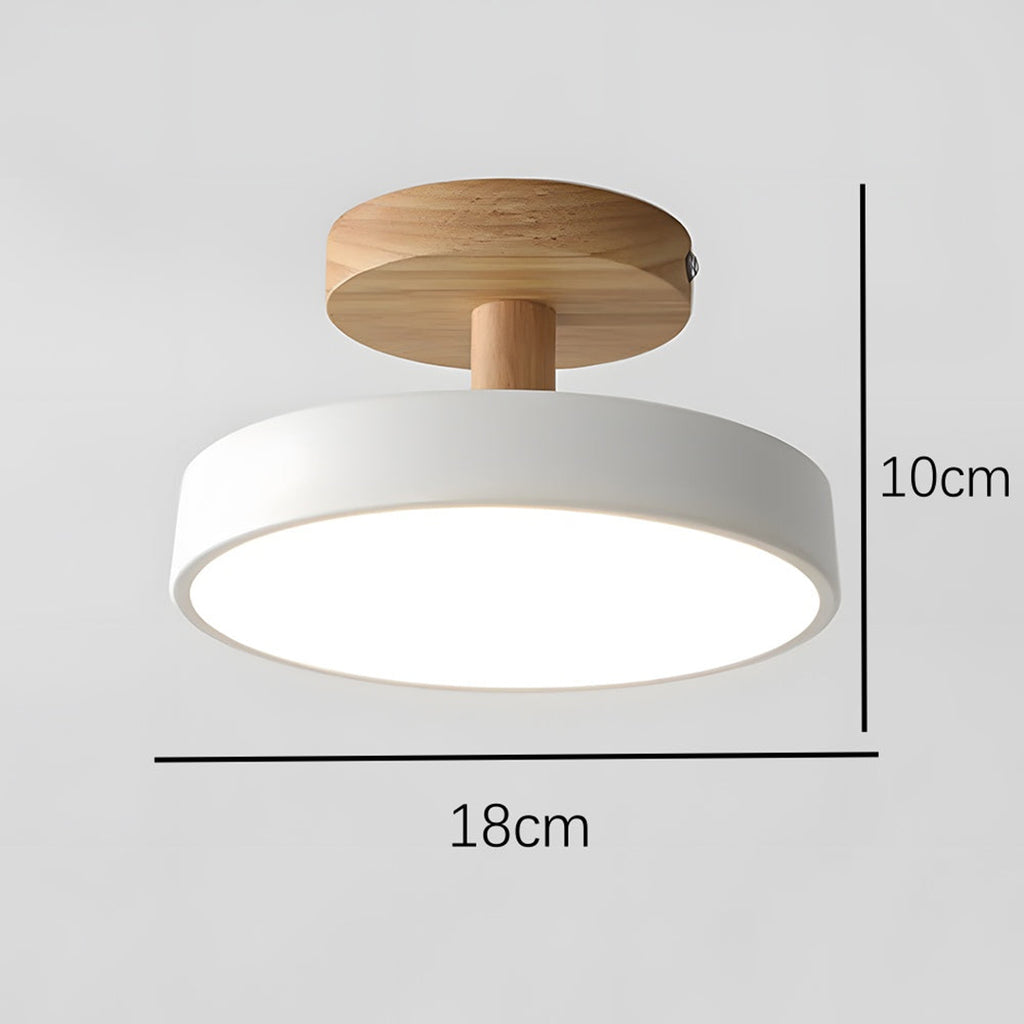 Green Ceiling Lamp – Modern Minimalist Design With Wood And Gold Accents